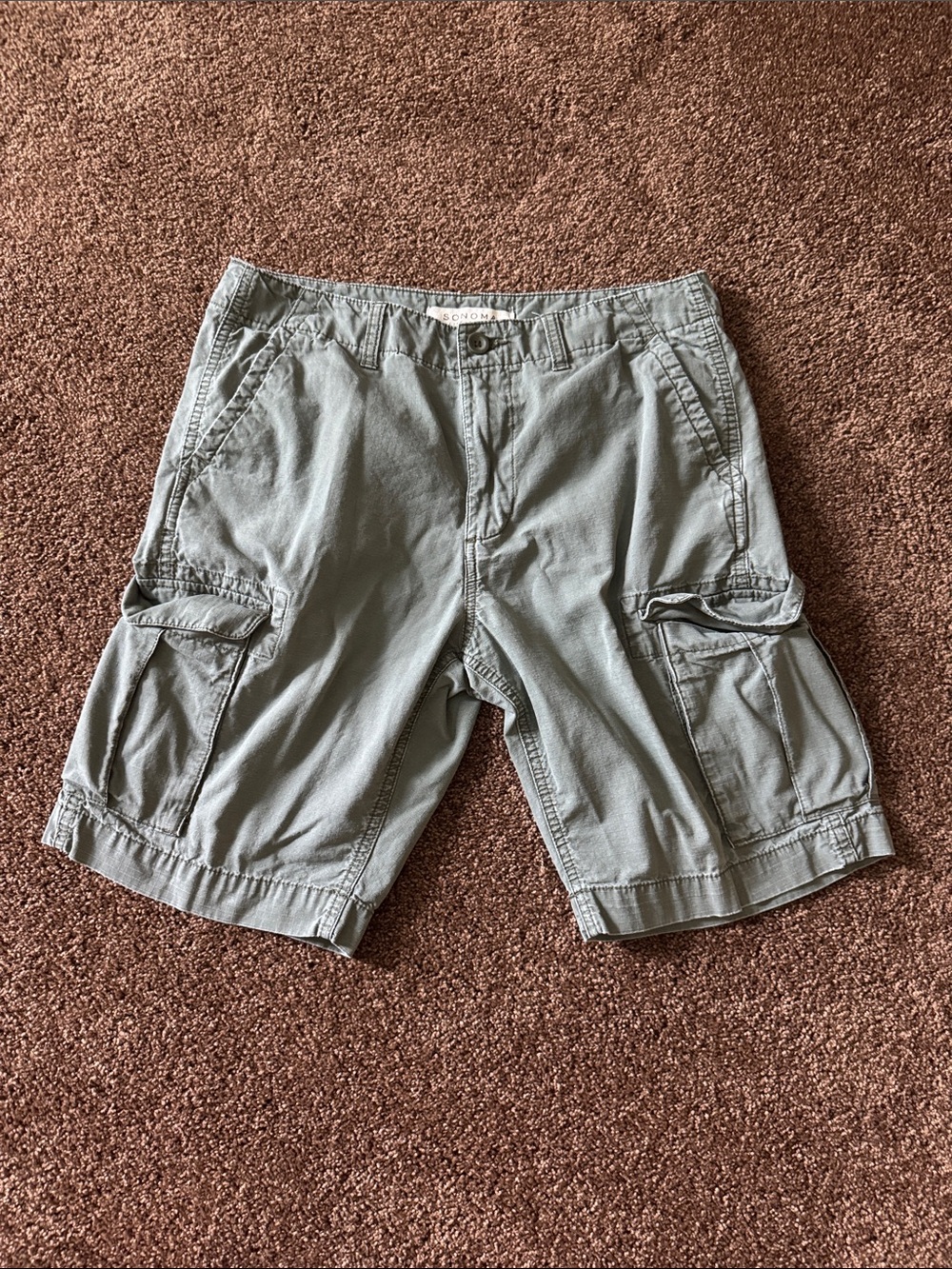 Sonoma Men's Cargo Shorts in Olive Green